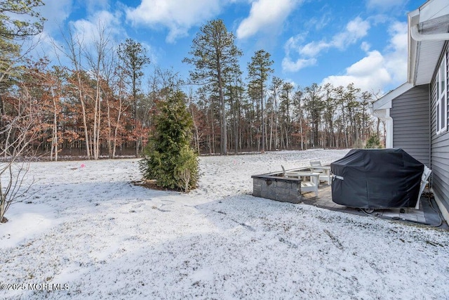 view of snowy yard