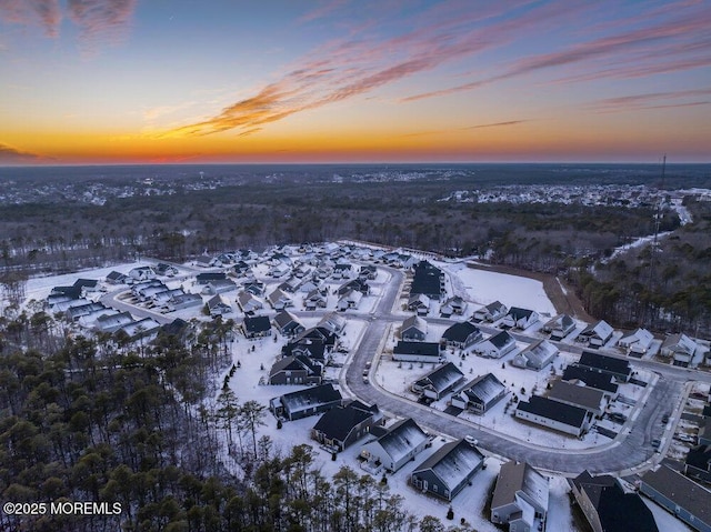 view of snowy aerial view