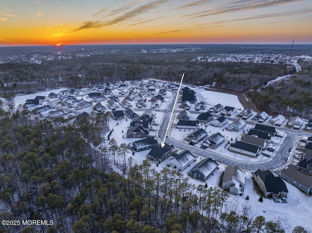 view of snowy aerial view