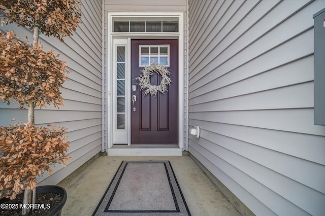 view of doorway to property