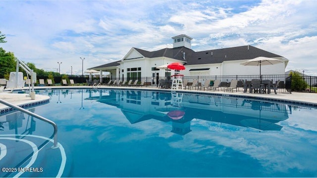 view of pool with a patio