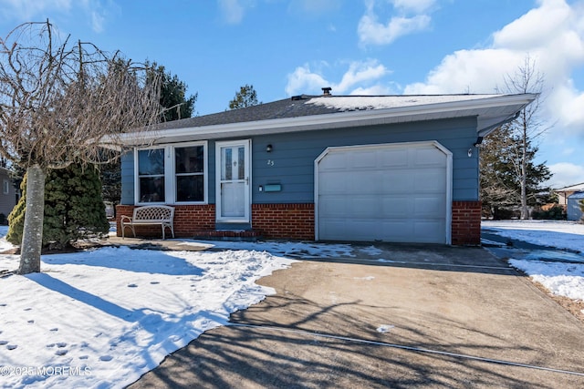 ranch-style home with a garage