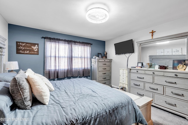 view of carpeted bedroom