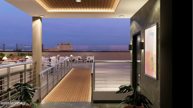 balcony with a city view