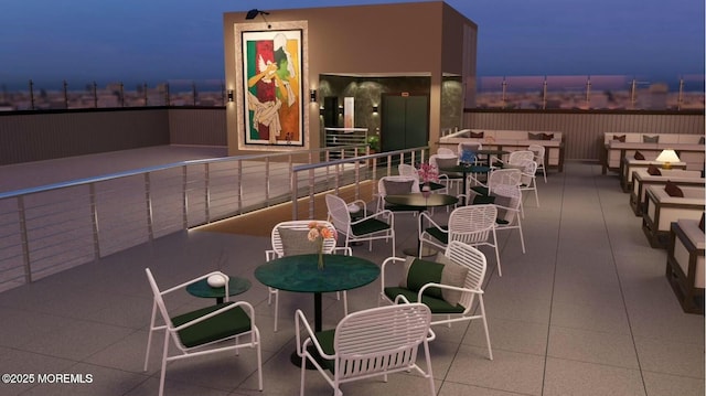view of patio / terrace featuring an outdoor hangout area and outdoor dining space