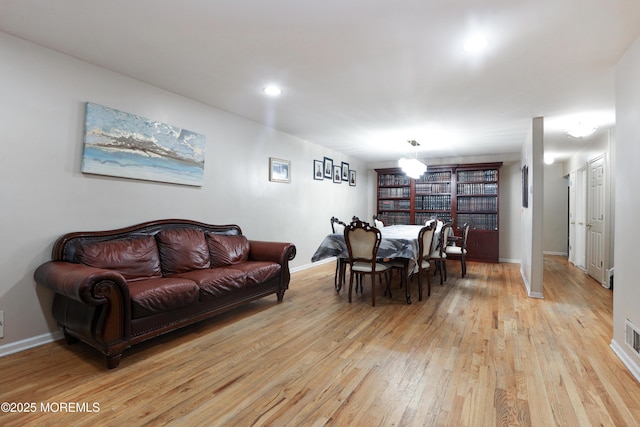 dining room featuring light wood-type flooring