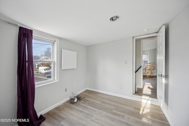 empty room featuring light hardwood / wood-style flooring