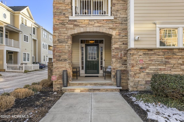 view of doorway to property