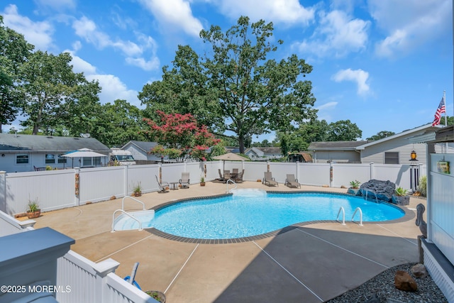 view of pool with a patio area