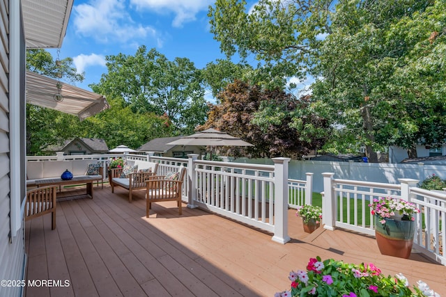 view of wooden deck