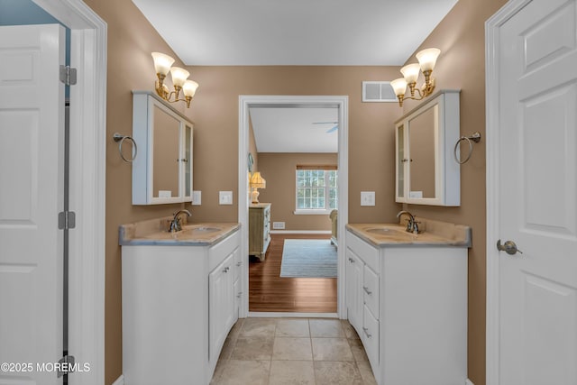 bathroom with vanity