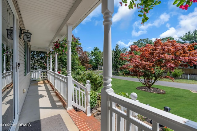 view of patio / terrace featuring covered porch