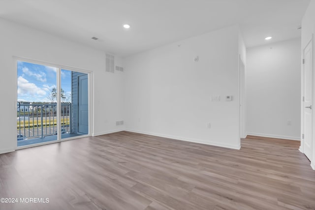 empty room featuring light hardwood / wood-style floors