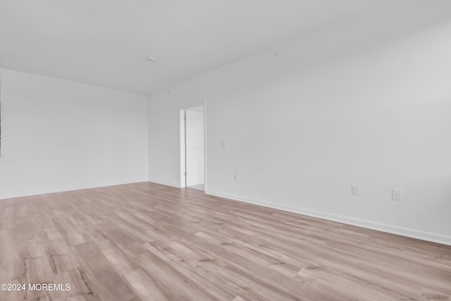 empty room featuring light hardwood / wood-style flooring