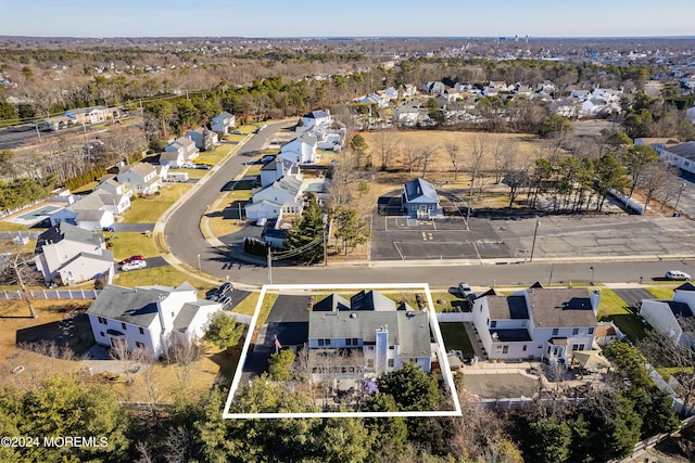 drone / aerial view with a residential view