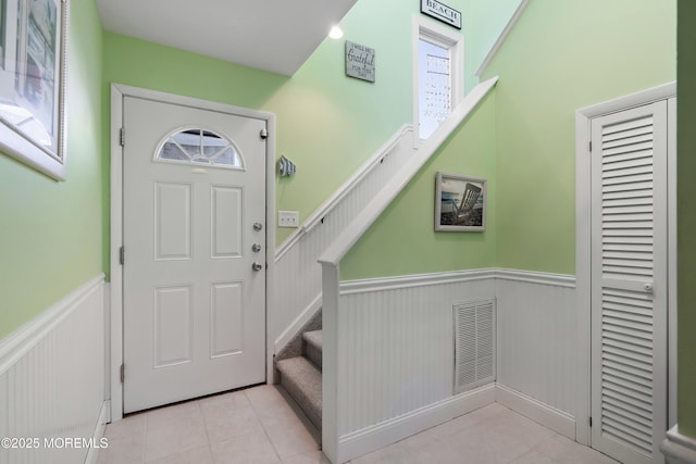 view of tiled foyer