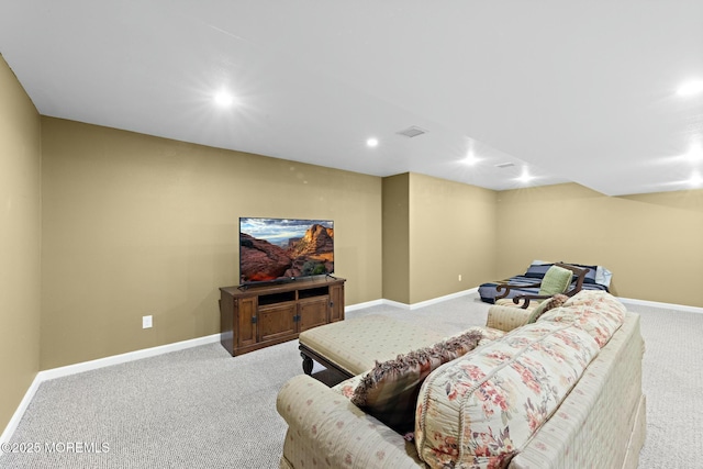 view of carpeted living room