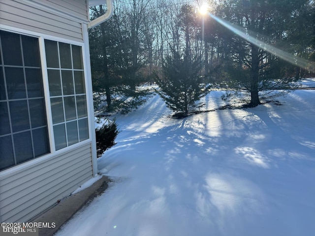 view of snowy yard