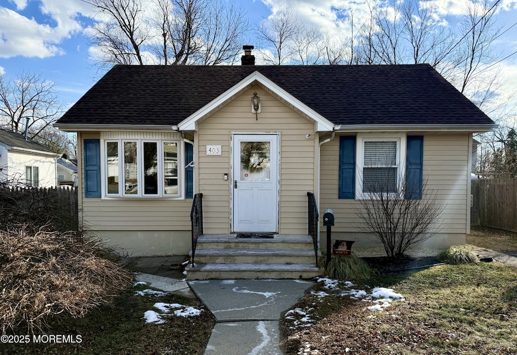 view of bungalow