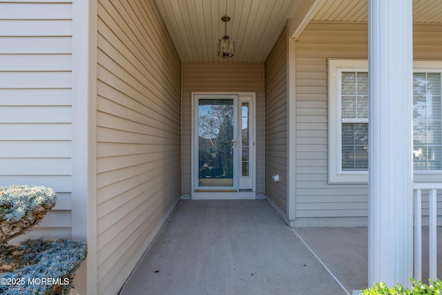 view of doorway to property