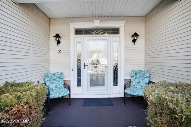 view of doorway to property