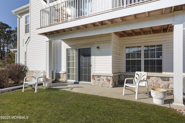 exterior space with a balcony