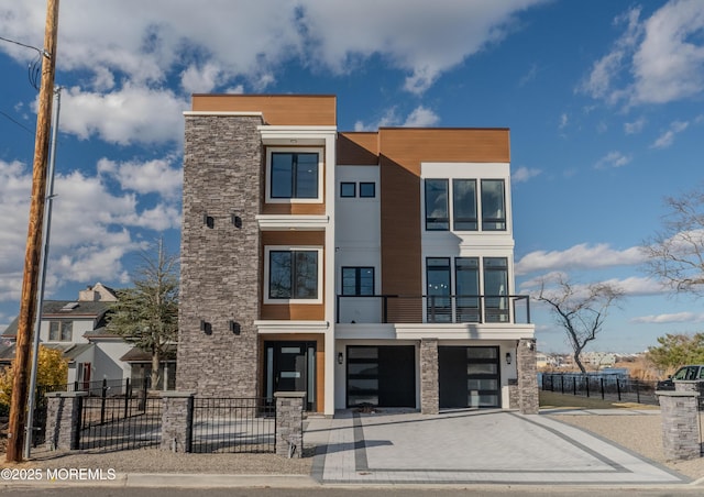 view of building exterior with a garage