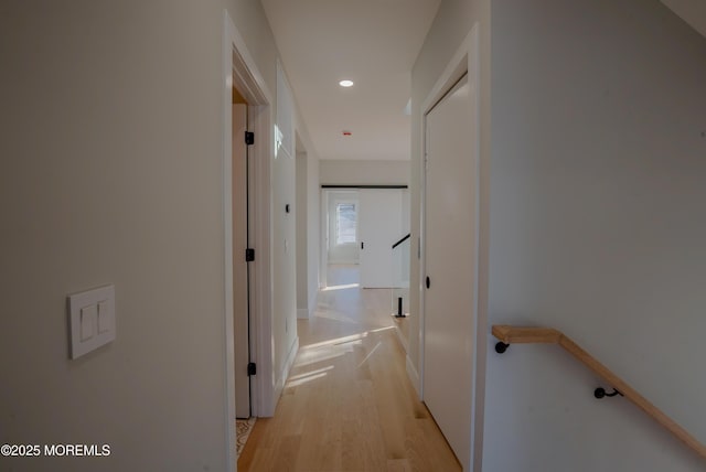 hall featuring light hardwood / wood-style floors