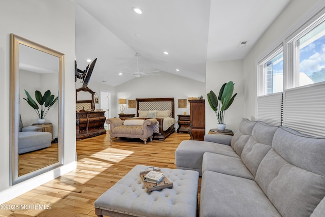 9 Mehar Ct, Jackson, NJ 08527 - bedroom with lofted ceiling, light wood-style flooring, and recessed lighting