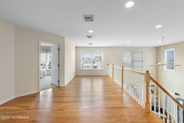 hall featuring light hardwood / wood-style floors