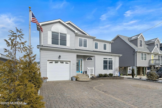 view of front facade with a garage