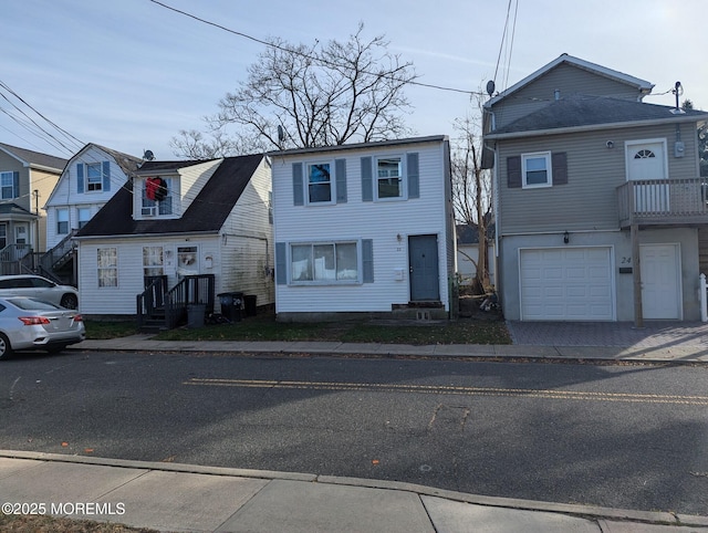 view of front facade featuring a garage