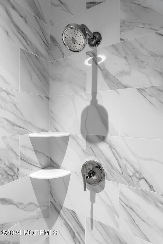 details with tiled shower