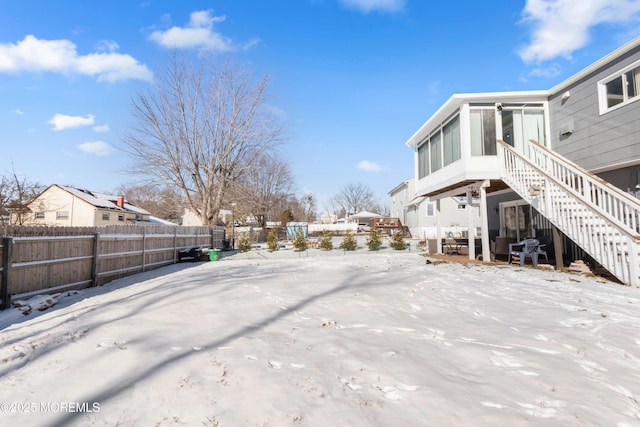 view of snowy yard