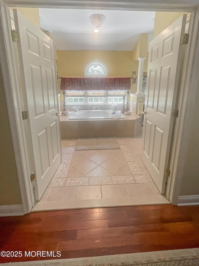 bathroom featuring tile patterned flooring