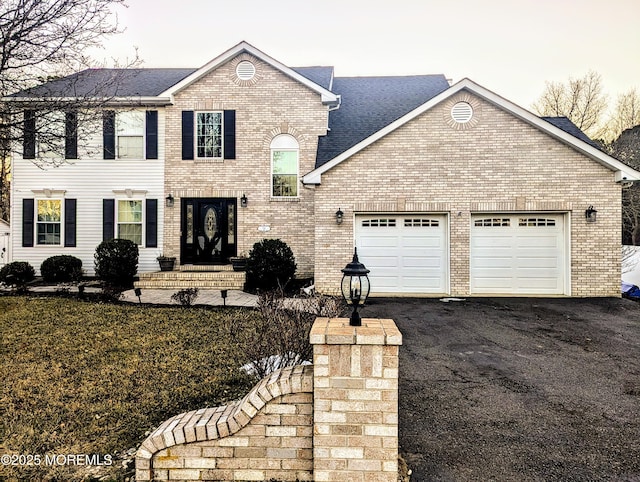 view of front facade with a garage