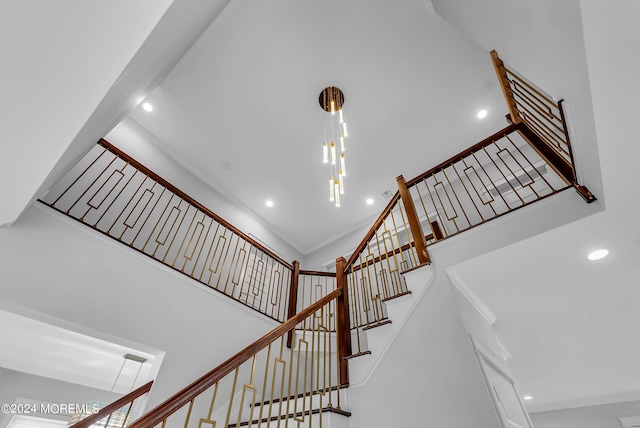 stairway with ornamental molding