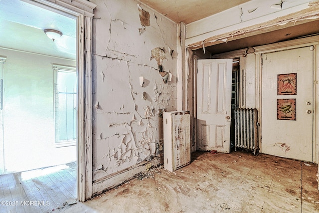 interior space with radiator