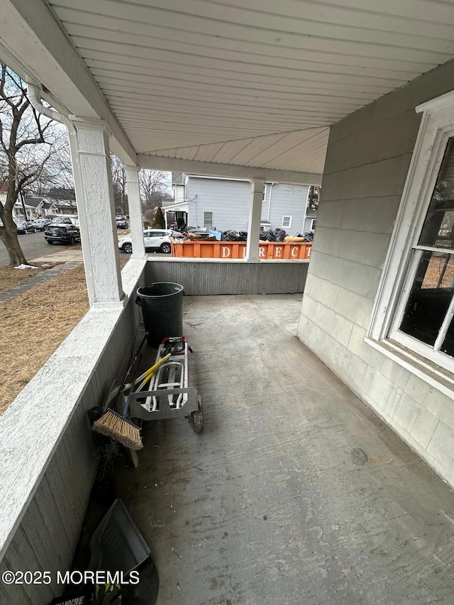 view of patio with covered porch