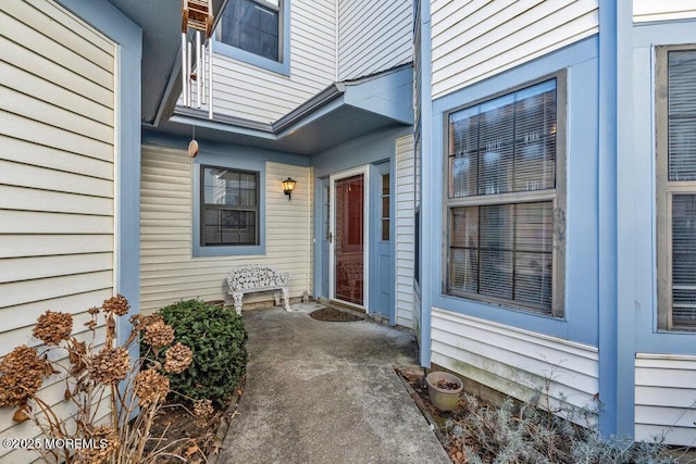 doorway to property featuring a patio area