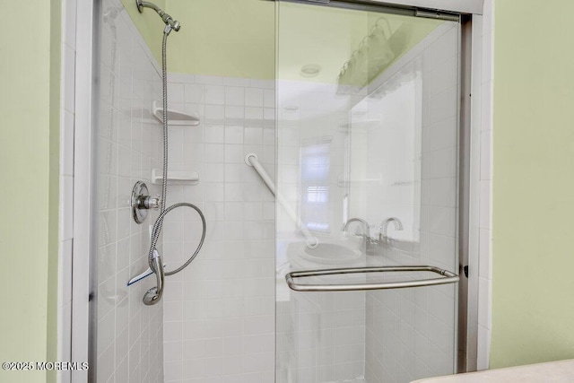 bathroom with walk in shower