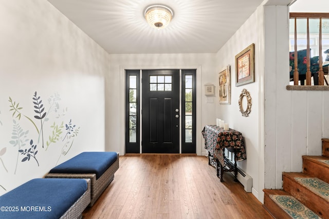 foyer featuring hardwood / wood-style floors