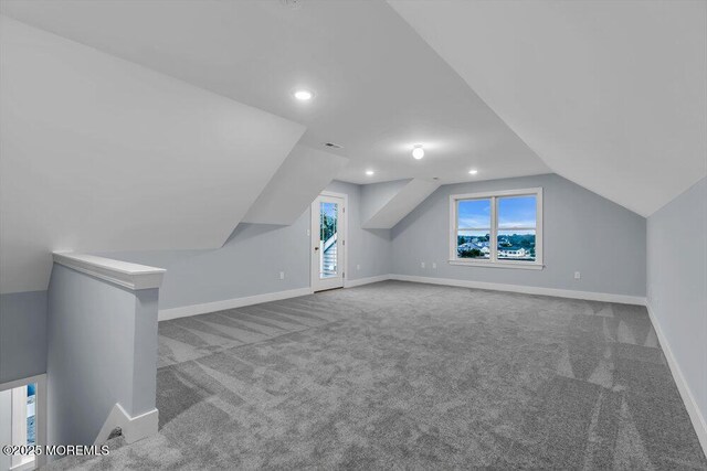 302 Reef Ct, Forked River, NJ 08731 - bonus room featuring lofted ceiling, carpet flooring, plenty of natural light, and recessed lighting