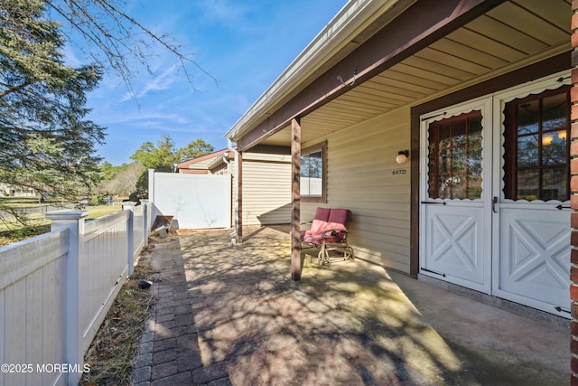 view of patio with fence