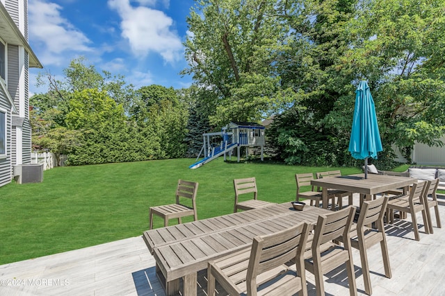 view of patio / terrace with a playground