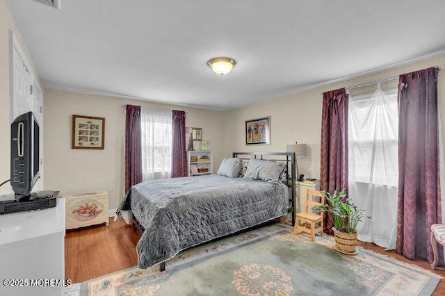 bedroom featuring wood-type flooring