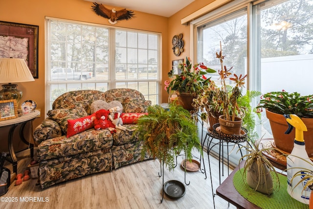 view of sunroom