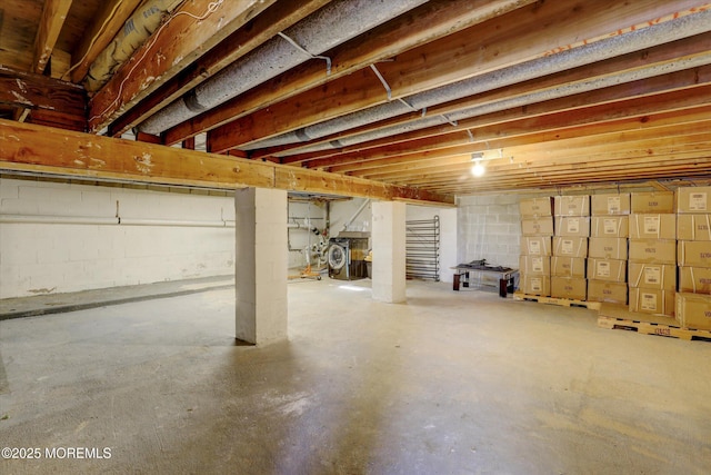 view of basement