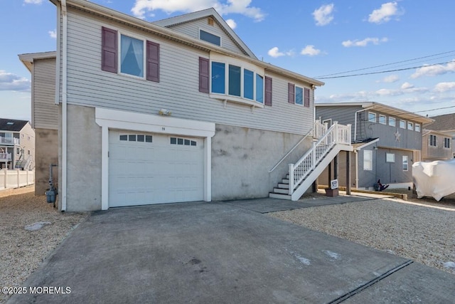 view of property with a garage