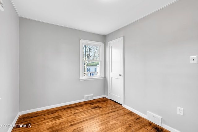 empty room featuring light wood-type flooring